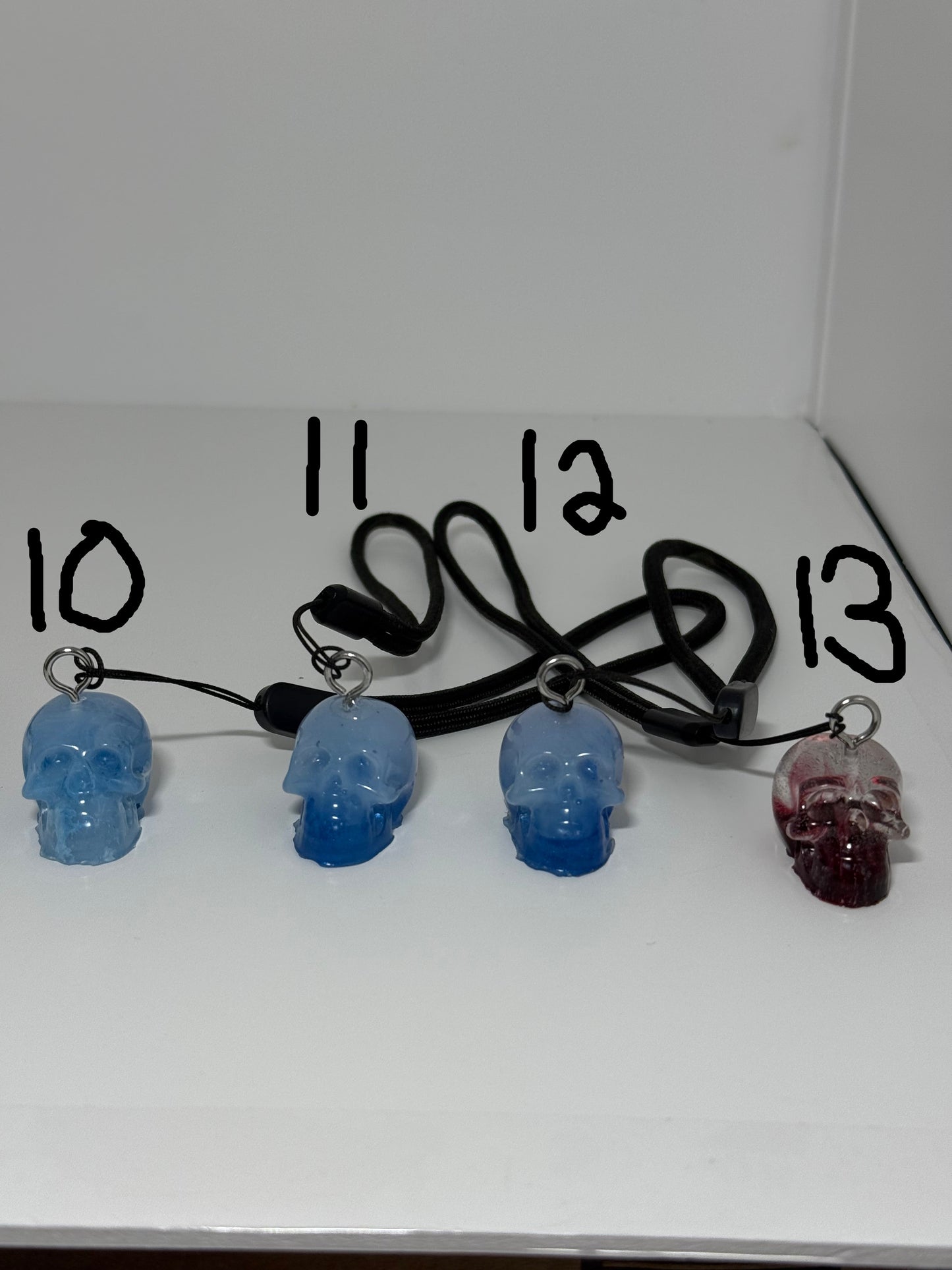 Resin Small Skulls with Lanyard