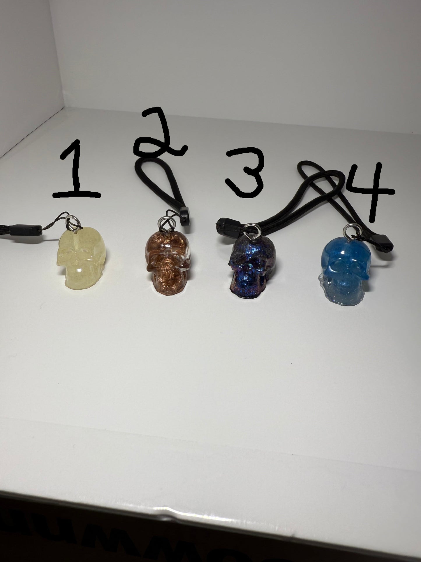 Resin Small Skulls with Lanyard