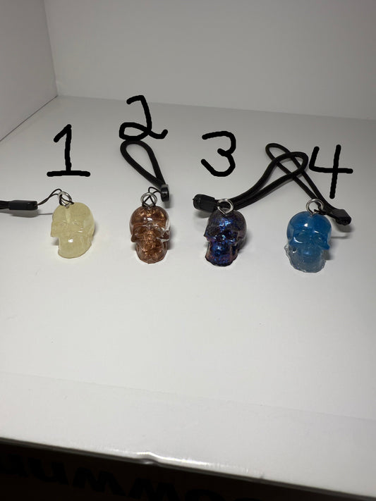 Resin Small Skulls with Lanyard