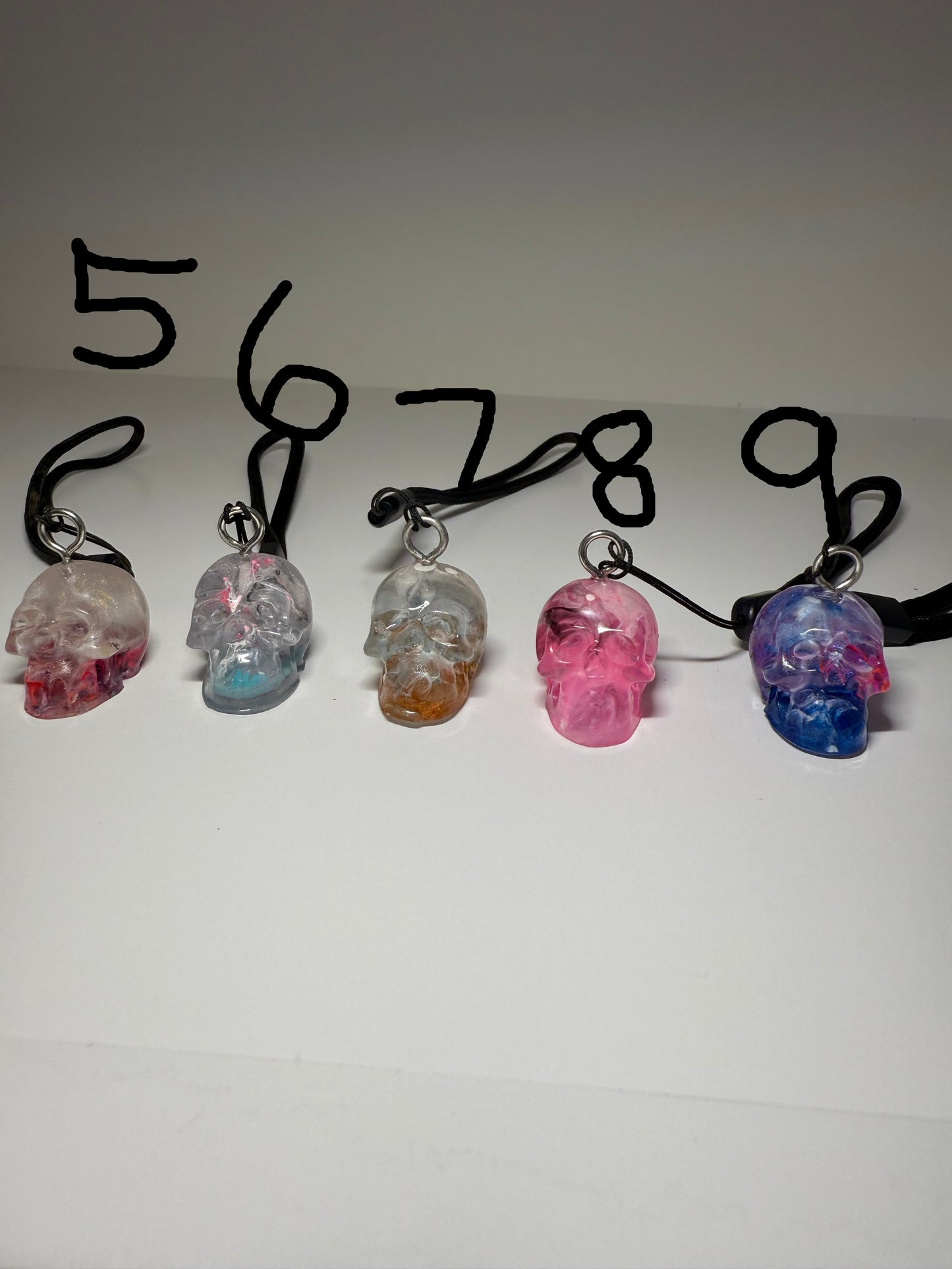 Resin Small Skulls with Lanyard